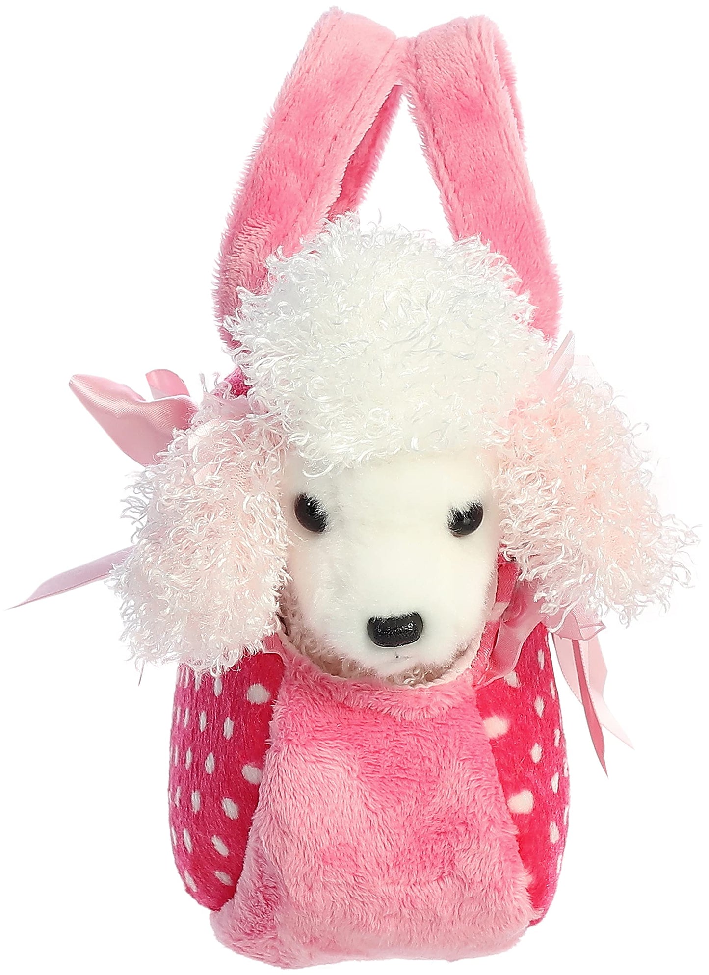 Aurora® Fashionable Fancy Pals™ Fancy Pink Polka Dot™ Stuffed Animal - On-The-Go Companions - Stylish Accessories - 8 Inches