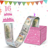 Wenmthg Happy 16Th Birthday Money Box For Cash Gift Pull - 16Th Birthday Gifts For Girls Boys - 16Th Birthday Surprise Gift Box