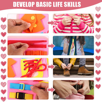 Hooku Busy Board For 1 Year Old, Montessori Toys For 2 Year Old, Baby Sensory Toys For Toddlers 1-3, Fine Motor Toys, Toddler Travel Toys, Toddler Learning Activities,Birthday Gifts For Baby Boy Girl