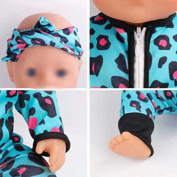 Sotogo 5 Sets Baby Doll Clothes Outfits Jumpsuits With Headbands For 14 To 17 Inch Baby Doll, 43Cm New Born Baby Doll, American 18 Inch Doll Clothes And Accessories