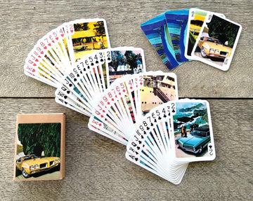 Flonzgift Classic Cars Playing Cards (Poker Deck 54 Cards All Different) Vintage Retro Classic Cars