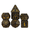 HDdais DND Dice Set, 7PCS Polyhedral Dice Set D&D for MTG Dungeons and Dragons Role Playing Game(Black)
