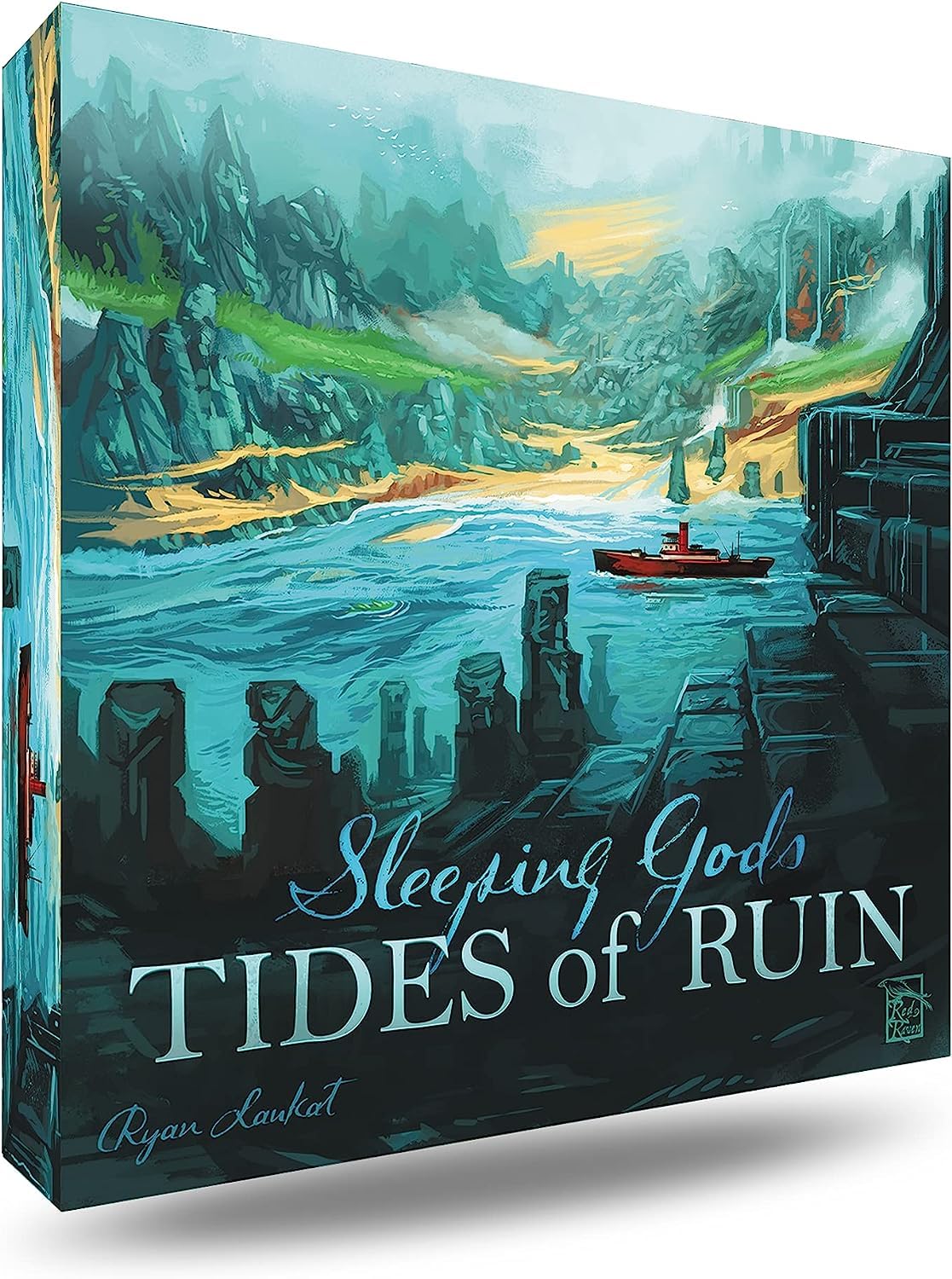 Red Raven Games Sleeping Gods: Tide of Ruin Strategy Board Game - Red, Cardboard, Model RRG00024