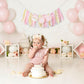 Some Bunny Is One High Chair Banner - Easter Bunny 1st Birthday Highchair Banner for Girls, Spring Rabbit 1st Birthday Decoratio