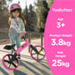 Yvolution Y Velo Senior Balance Bike Trainging Bicycle 12'' No Pedal Push Bicycle For Kids Ages 3-5 Years Old (Pink)