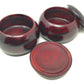 Asian Home Pair Of 2 Wooden Go Game Pieces Holder Bowls