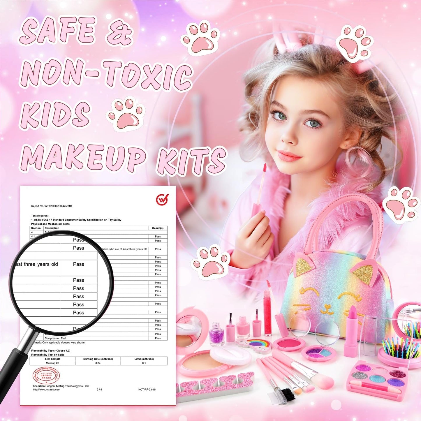 Kids Makeup Kit For Girls Toys, Toddler Makeup Kit, Washable Make Up For Kids Girls, Kids Makeup Sets For Girls, Girls Makeup Ki