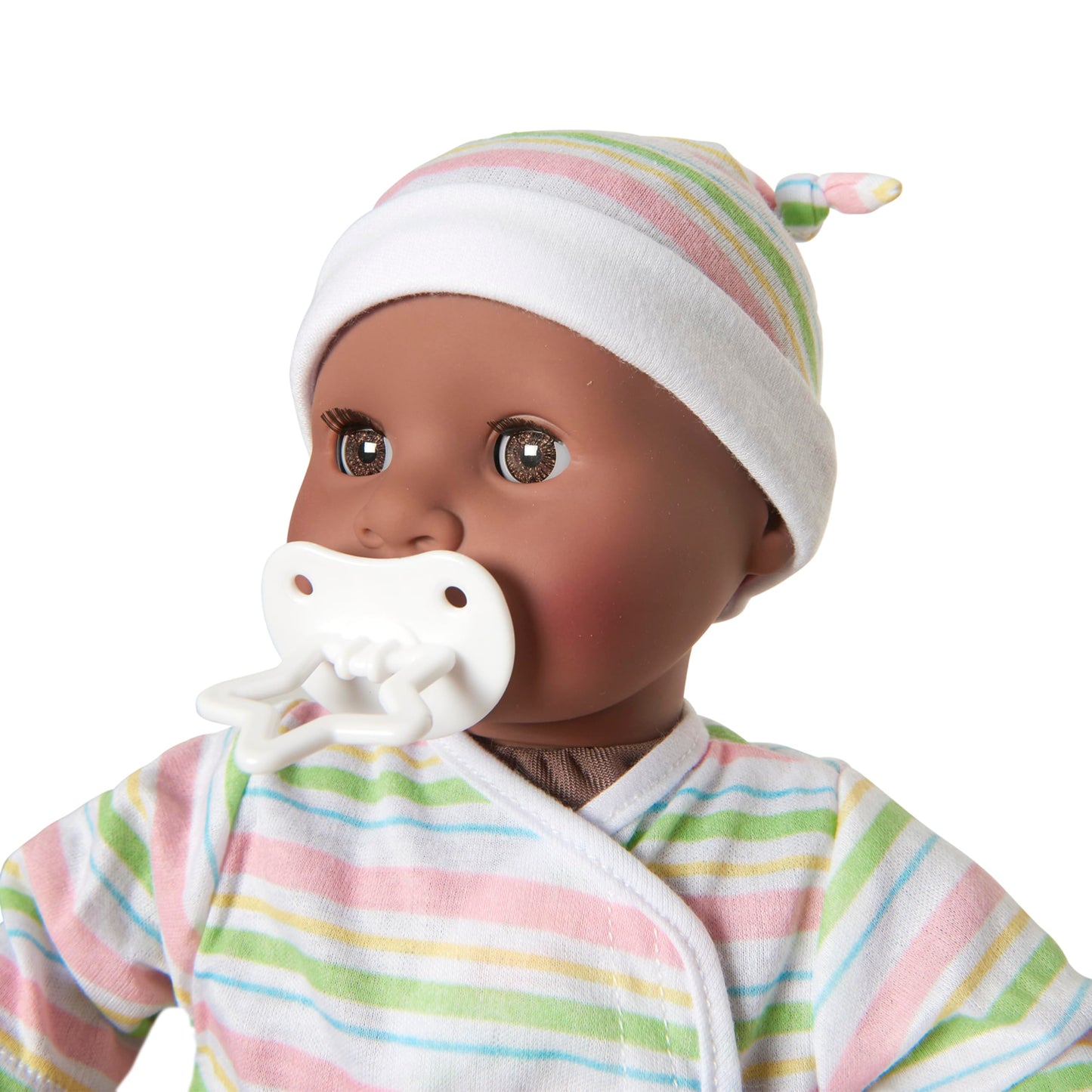 Melissa & Doug Mine To Love Twins Tyler & Taylor 15    Dark Skin-Tone Boy And Girl Baby Dolls With Rompers, Caps, Pacifiers