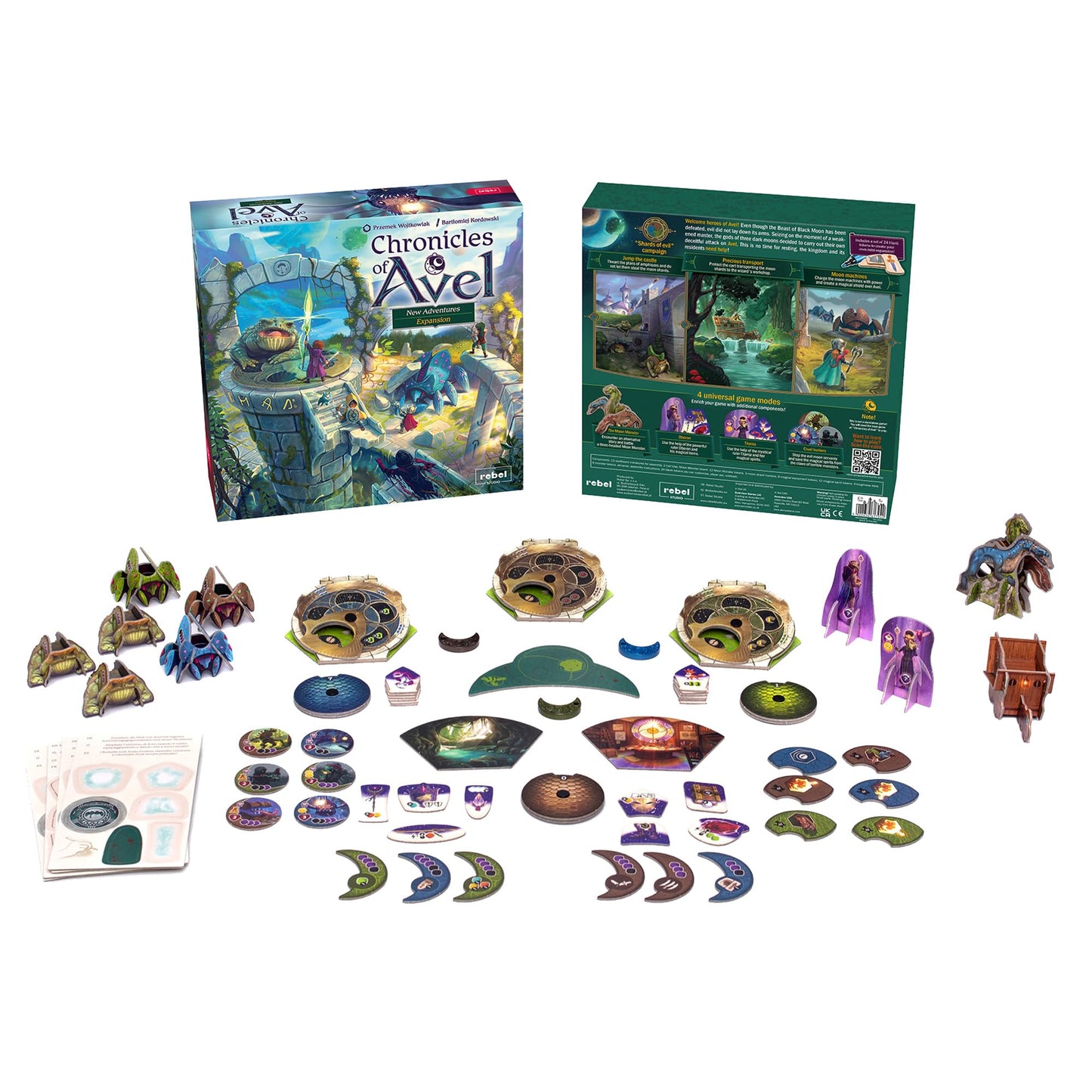 Chronicles Of Avel: New Adventures Expansion - Fantasy Game, Cooperative Strategy Game For Kids And Adults, Ages 8+, 1-4 Players, 60 Minute Playtime, Made By Rebel