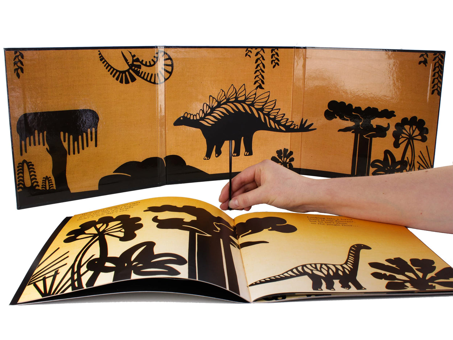 Black Forest Theater Presents - DINOSAURS - Interactive Shadow Puppet Book with Puppets