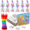 Fullhawl 12 Sets Mermaid Puzzles Underwater Color Your Own Puzzles DIY Jigsaw Crafts with 12 Stackable Crayons and 12 Bags for Under The Sea Theme Gifts Birthday Party Supplies(12  Mermaid)
