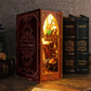 Book Nook Kit - Diy Miniature Model Wooden Dollhouse Booknook With Led Light & Music Box For Adults Teen, Building Tiny House Ki