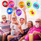 40 Pack 60s Hippie Theme Party Balloons Decorations, 12 Inch Retro Flower Groovy Party Power Peace Sign Party Latex Balloons fo