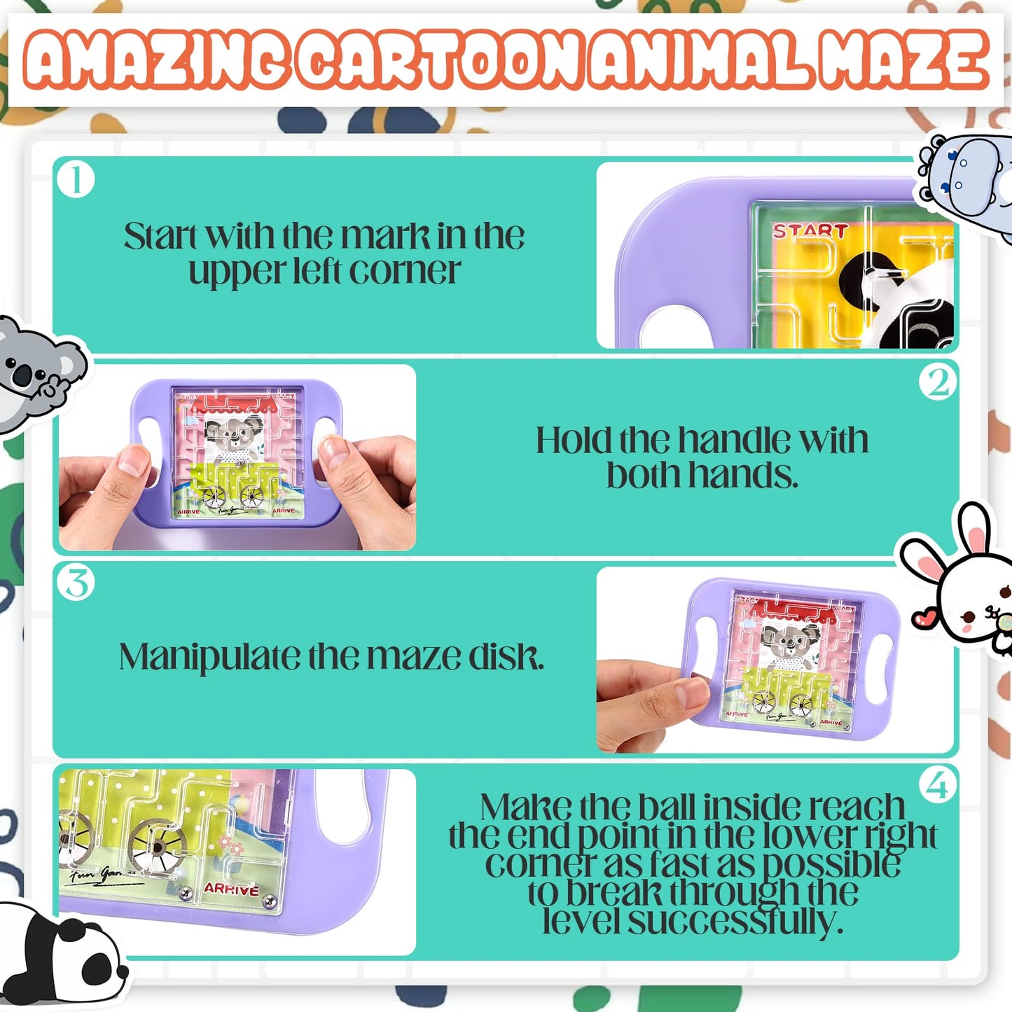 Jellyarch 36 Pcs Mini Maze Puzzle Bulk For Kids 4 Colors Small Maze Cubes Game Educational Handheld Puzzle Valentine'S Day Class