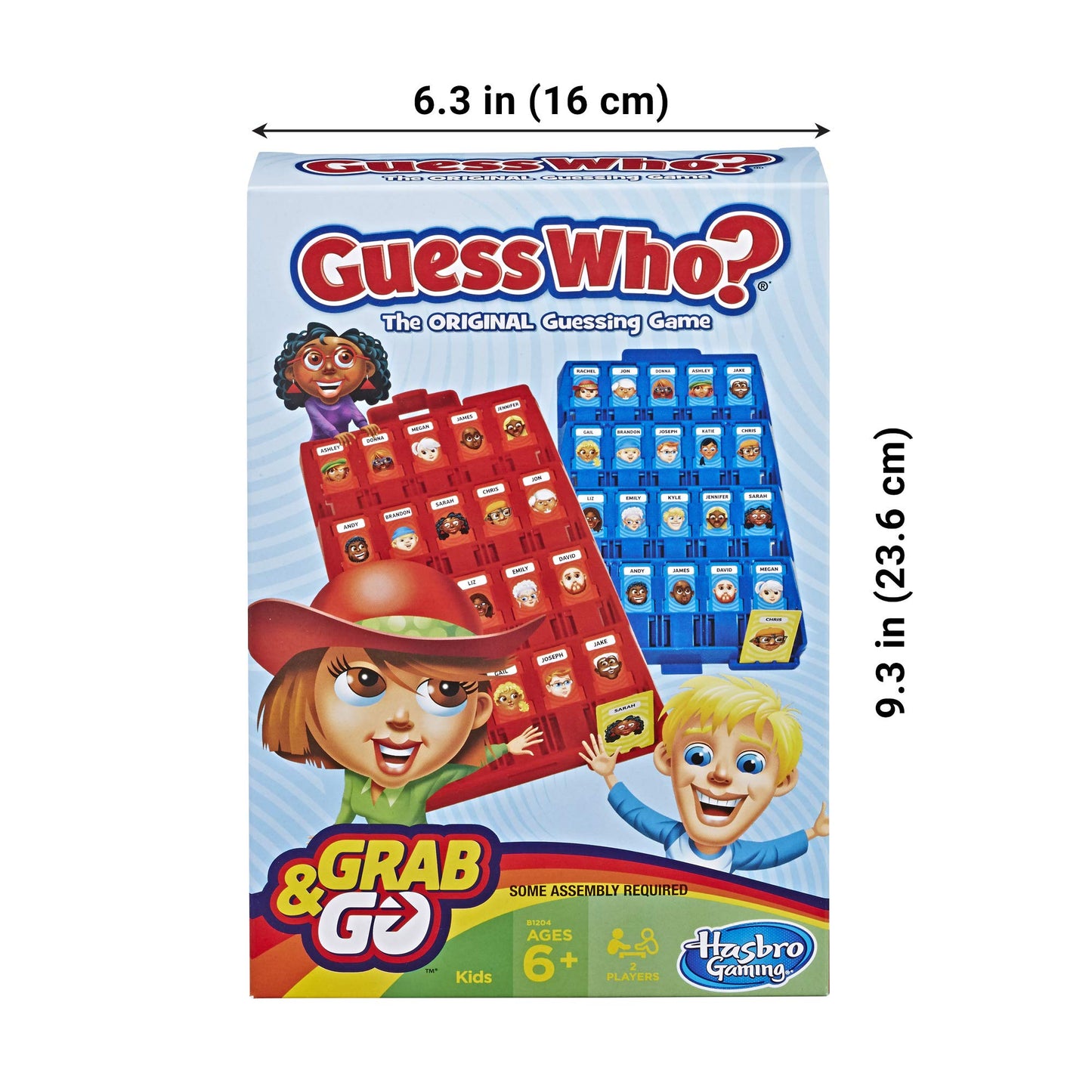 Hasbro Gaming Unisex-mature-themed Grab and Go Guess Who Game  Multicoloured  One Size