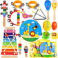 Inlaier Kids Musical Instruments Set, 20 Pcs Wooden Shakers Percussion Instruments Tambourine Xylophone Toys, Child Early Learning Musical Toys For Boys And Girls Gifts Present With Carrying Bag