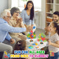 WOWNOVA Deluxe Tetra Tower Game - 64PCS Stacking Blocks for Family Fun, Includes Prize Wheel & Storage Box, Ideal for Kids & Adults