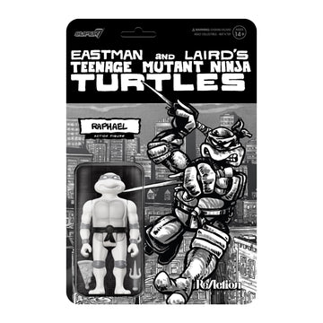 Super7 Teenage Mutant Ninja Turtles Raphael (Comic Grayscale) - 3.75' Tmnt Action Figure With Accessories Classic Cartoon Collectibles