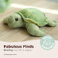 Bearington Collection Lil' Shelton Plush Sea Turtle Stuffed Animal, 7 Inches