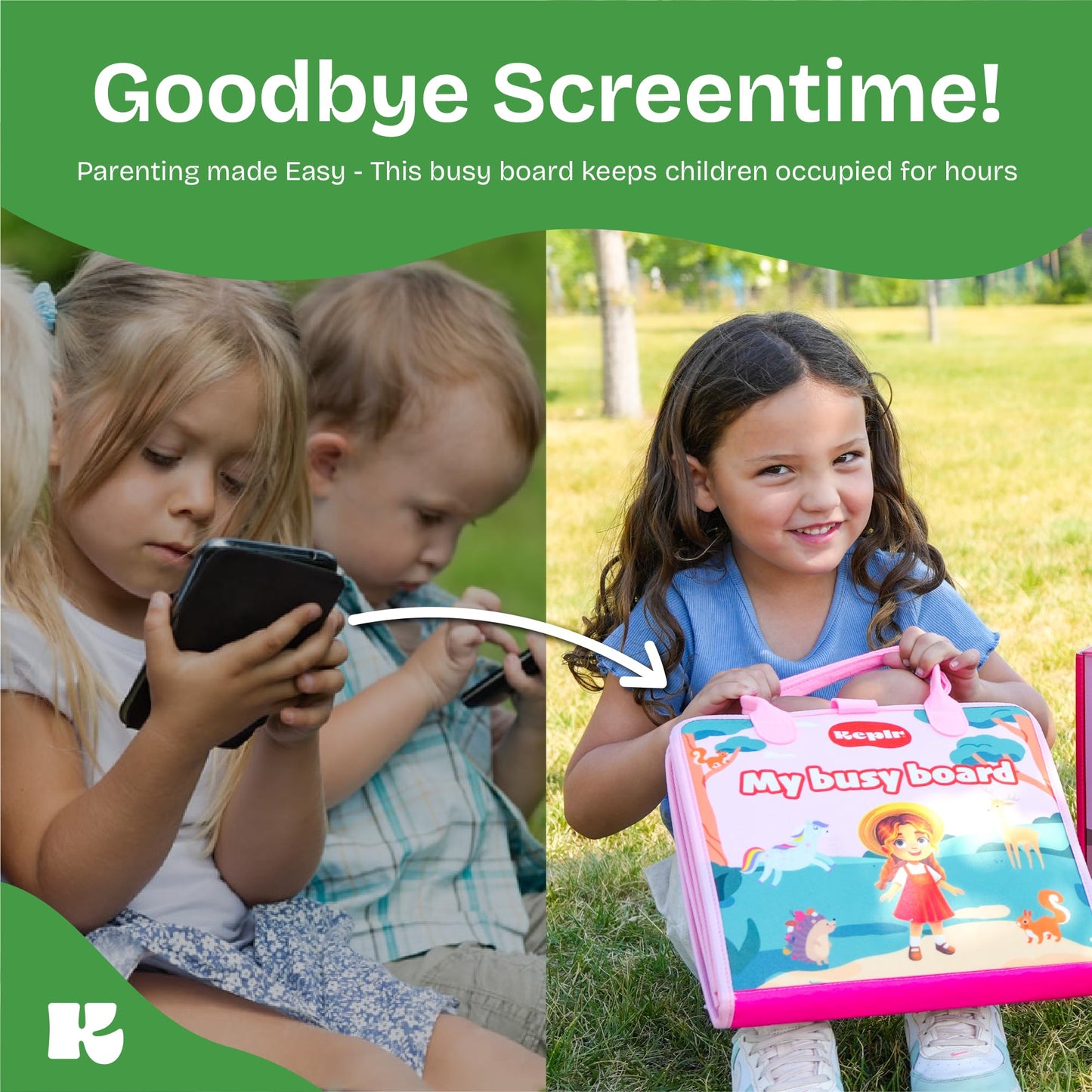 Montessori Busy Board Book- Travel Busy Board Books for Kids - Sensory Board Educational Activities for Learning Fine Motor Skills - Toddler Busy Board Book