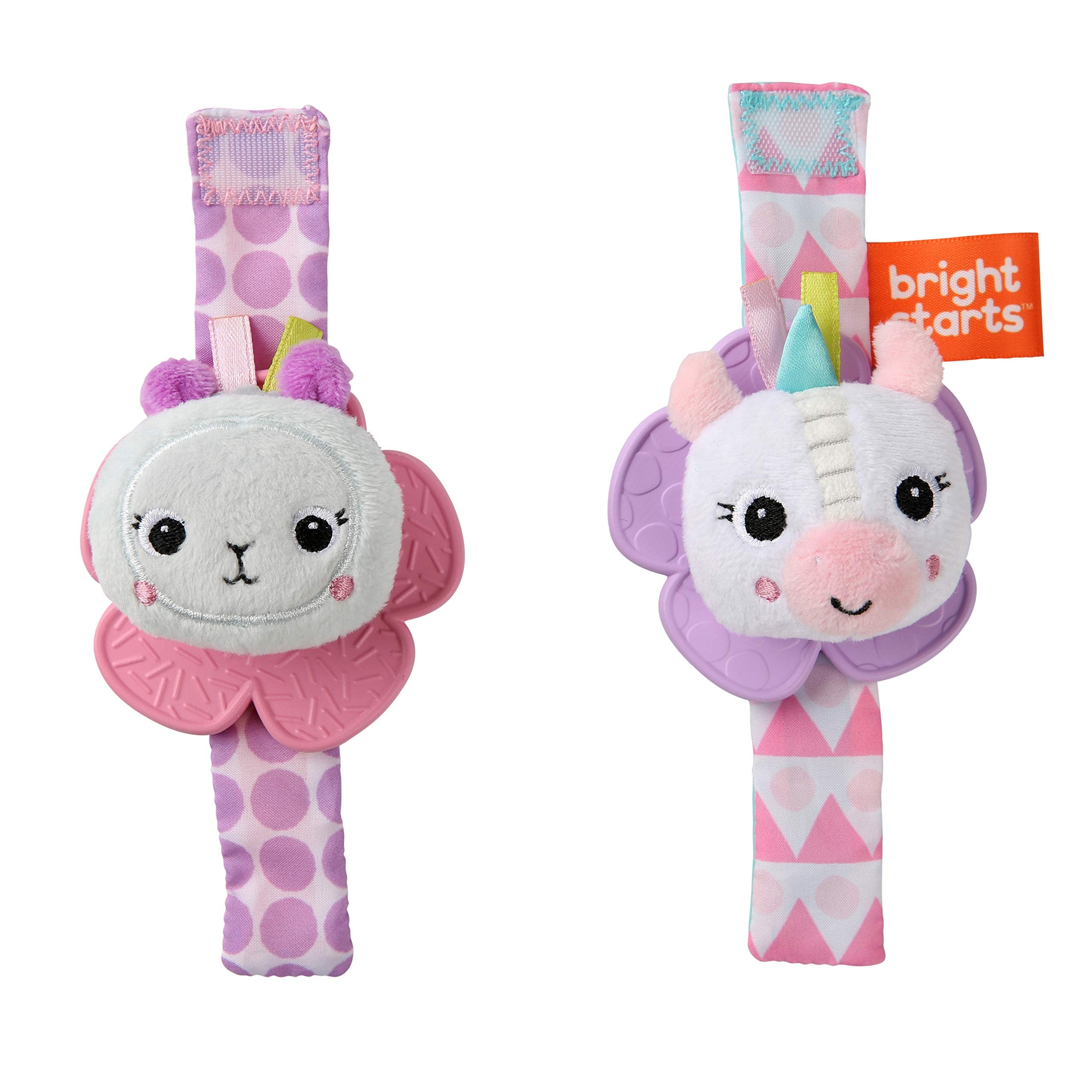 Bright Starts Wearable Wrist Rattle Toy Set, Pink, 2 Count – Toytooth