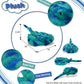 DolliBu Blue Tie-Dye Stingray Plush - Super Soft Stuffed Animal, 20 Inches, Ideal Gift for Kids & Nursery Decor
