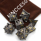 HNCCESG DND Dice Eagle Design of 7Piece Dice,Metal Dice DND for Dungeons and Dragons,D&D Dice for RPG Role Playing(Black)