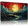 Malqiqi Playmat For Mtg, With Free Storage Bags,Game Mat 24 X 14 Inches, Tcg And Board Game Mat For Cards,Mousepad Desk Mats (With Zones,Magic Mat 9)