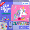 EZCRA Easy Arts and Crafts for Kids - Fun Gem Sticker Kit - 8 Unicorn Princess Themes, 990+ Stickers - Gem Art for Kids - Diamon