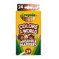 Crayola Colors of the World Markers, Washable Skin Tone Fine Line Markers, 24 Count, Multi Color, Ages 3+