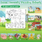 Realspring 24 Pack Farm Animal Jigsaw Puzzles for Kids, DIY Coloring Crafts, 3.94x3.94 inches, Paper, Model CHU-Realspring-2733