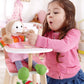 Hape Wooden Highchair For Babydoll| Fits Dolls Up To 20 Inch| Wooden Doll Play Furniture For Kids