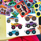 24 Sheets 8.3''  5.9'' Make Your Own Monster Truck Stickers For Toddlers Kids Party Favors, Make A Face Stickers For Kids Activi