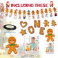 Christmas Gingerbread Man 1St Birthday Photo Banner Gingerbread Man Birthday Photo Banner For Newborn To 12 Months Milestone Pho