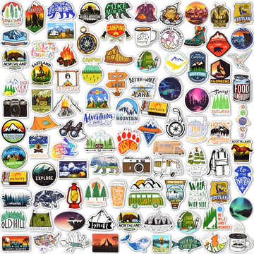 Susihi 160Pcs Nature Stickers For Kids Outdoor Adventure Stickers For Water Bottles Waterproof Camping Vinyl Stickers For Yeti C