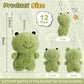 Gemscream 12 Pcs Plush Frog Keychains Stuffed Animal 4.7 Inch Cute Soft Frog Plush Animal Keychains Charm Backpack Pendants For
