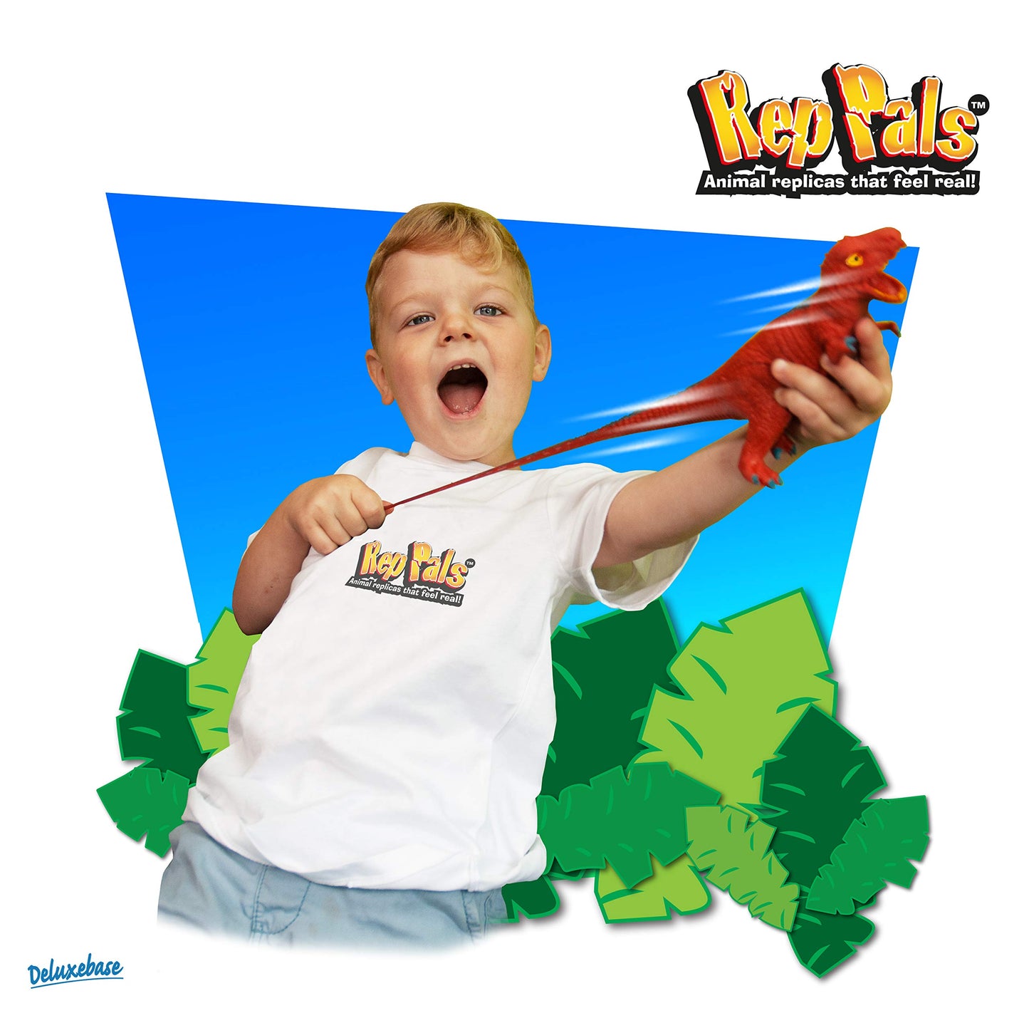Rep Pals - T-Rex, Stretchy Toy from Deluxebase. Super Stretchy Animal replicas That Feel Real, Great for Kids
