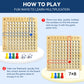 Bakam Wooden Multiplication Board Math Game For Kids 8-12, Math Manipulatives Set With 100Pcs Flash Cards For Kids 6-8 Years Old, Montessori Counting Toy For Boys Girls Preschool Learning