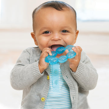 Infantino Water Teethers – Sensory Exploration And Teething Relief, Cooling Relief For Teething Babies, Lime & Blue, 3-Pack