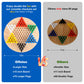 Offelec 15 Wooden Chinese Checkers Board Game – 75 Color Pegs, 2-6 Players, Classic Strategy Fun for Kids & Adults