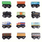 Playtime Express Train Set | 12-Piece Wooden Train Box | Includes Unique Custom Designs And Classics: Recycling Transport, Timber Train, Wheat Car, Coal Train, Oil Tanker, And More