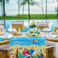 Beach Theme Party Supplies Summer Pool Disposable Tablecloth Plastic Waterproof Table Cover for Hawaiian Party Birthday Decorati