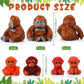Lenwen 5 Pcs Plush Gorilla Orangutan Stuffed Animals Set 14 Inch Large Mommy Gorilla With 4 Baby Gorillas Zippered Gorilla Plush