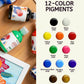 Fantastory Tempera Paint For Kids 12 Colors (8.4 Oz Each) Washable Tempera Paint, Kids Poster Paint Sponge Painting, Non-Toxic K