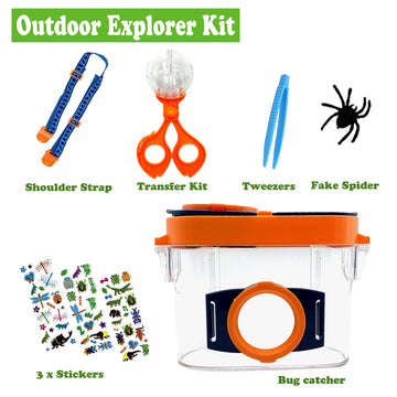 Jtcjozz Bug Catcher Kit, Bug Collection Kit, Outdoor Nature Explorer Kit With Tweezers, Stickers, Science Educational Kit, Bug O