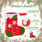 Lewtemi Mini Stocking Piñata, Christmas Piñata Mini Piñata With Blindfold And Bat Confetti Christmas Party Decoration For Xmas Party Supplies Home Decorations,14.8 X 13 X 2.95 Inches