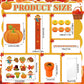 Cholemy 84 Pcs Fall Pumpkin Party Favor Thanksgiving Party Supplies Pumpkin Maple Stationery Set Notebook Sticker Stamper Eraser