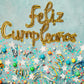 Feliz Cumpleanos Gold Small Letters Conjoined Balloons Feliz Cumpleanos Gold Balloon Happy Birthday Balloons Birthday Banner Dec
