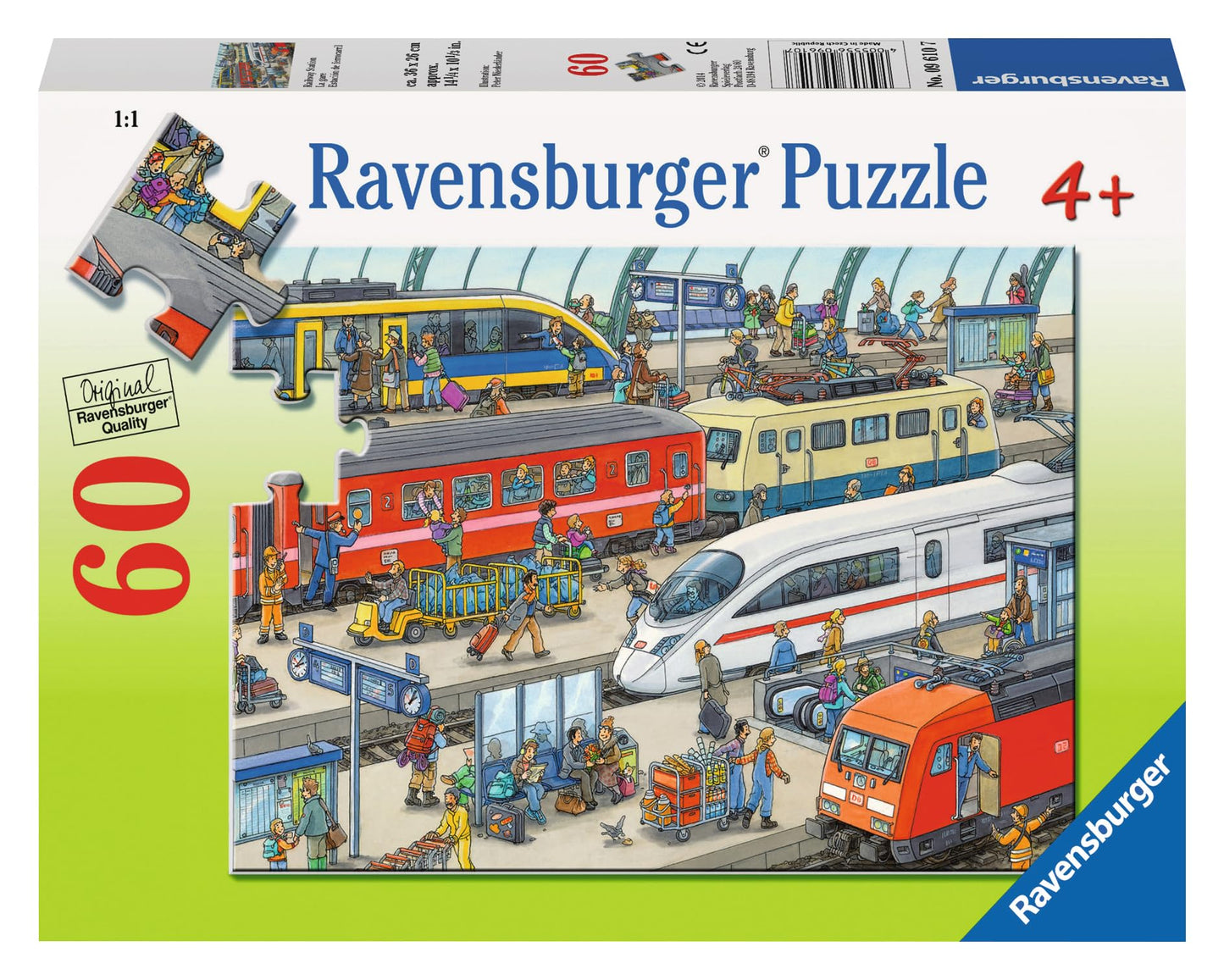 Ravensburger Railway Station Jigsaw Puzzle - Unique 60-Piece Puzzle For Kids, Anti-Glare Surface | Fsc-Certified Materials | Gre