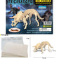 Puzzled 3D Puzzle Triceratops Dinosaur Wood Craft Construction Model Kit Fun & Educational Diy Wooden Toy Assemble Dino Model Unfinished Craft Hobby Puzzle To Build & Paint For Decoration 17Pc Pack